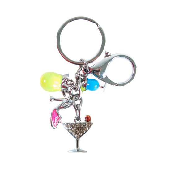 Přívěsek na klíče Cocktail+Schuh türkis_0