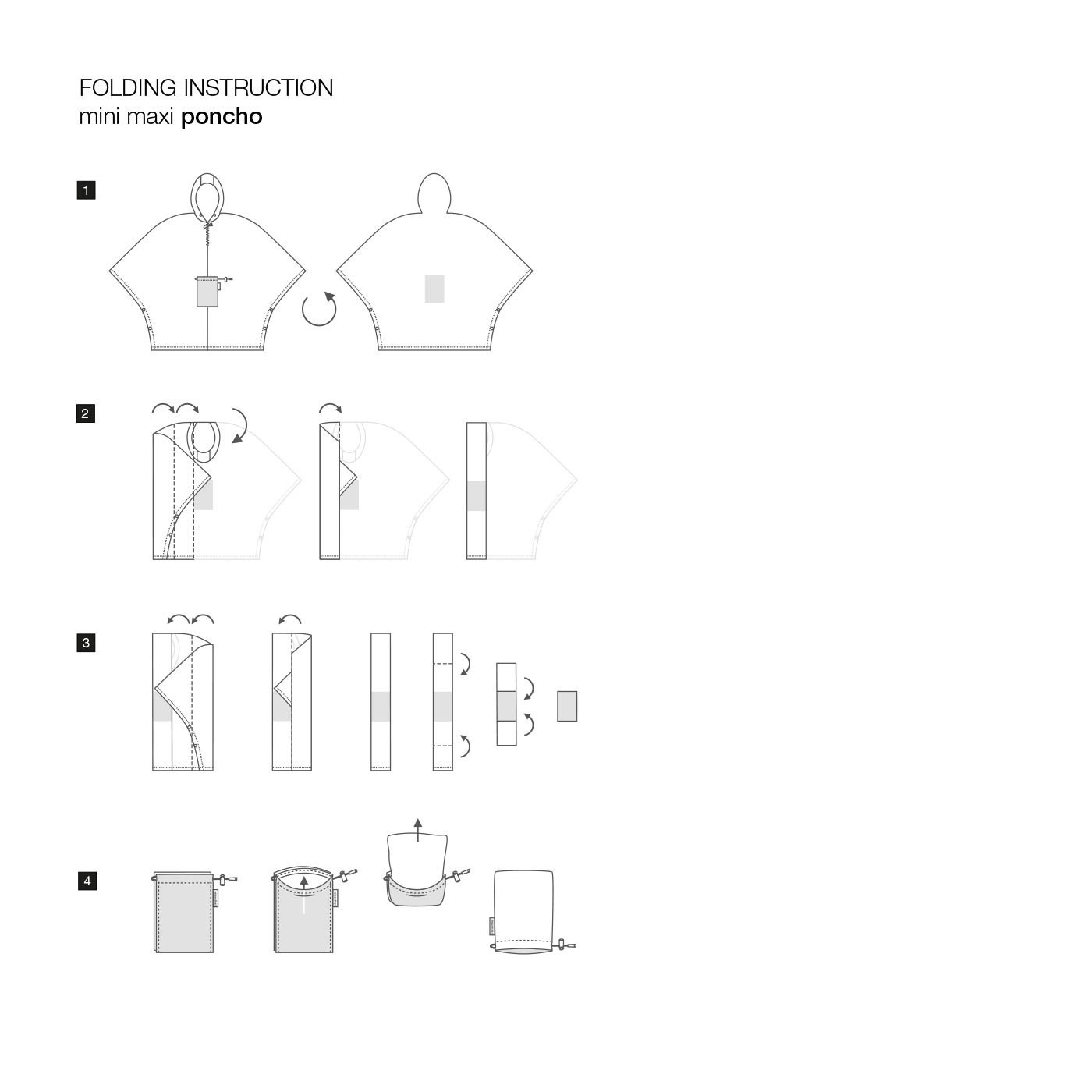 Skládací pláštěnka Mini Maxi Poncho baroque taupe_1