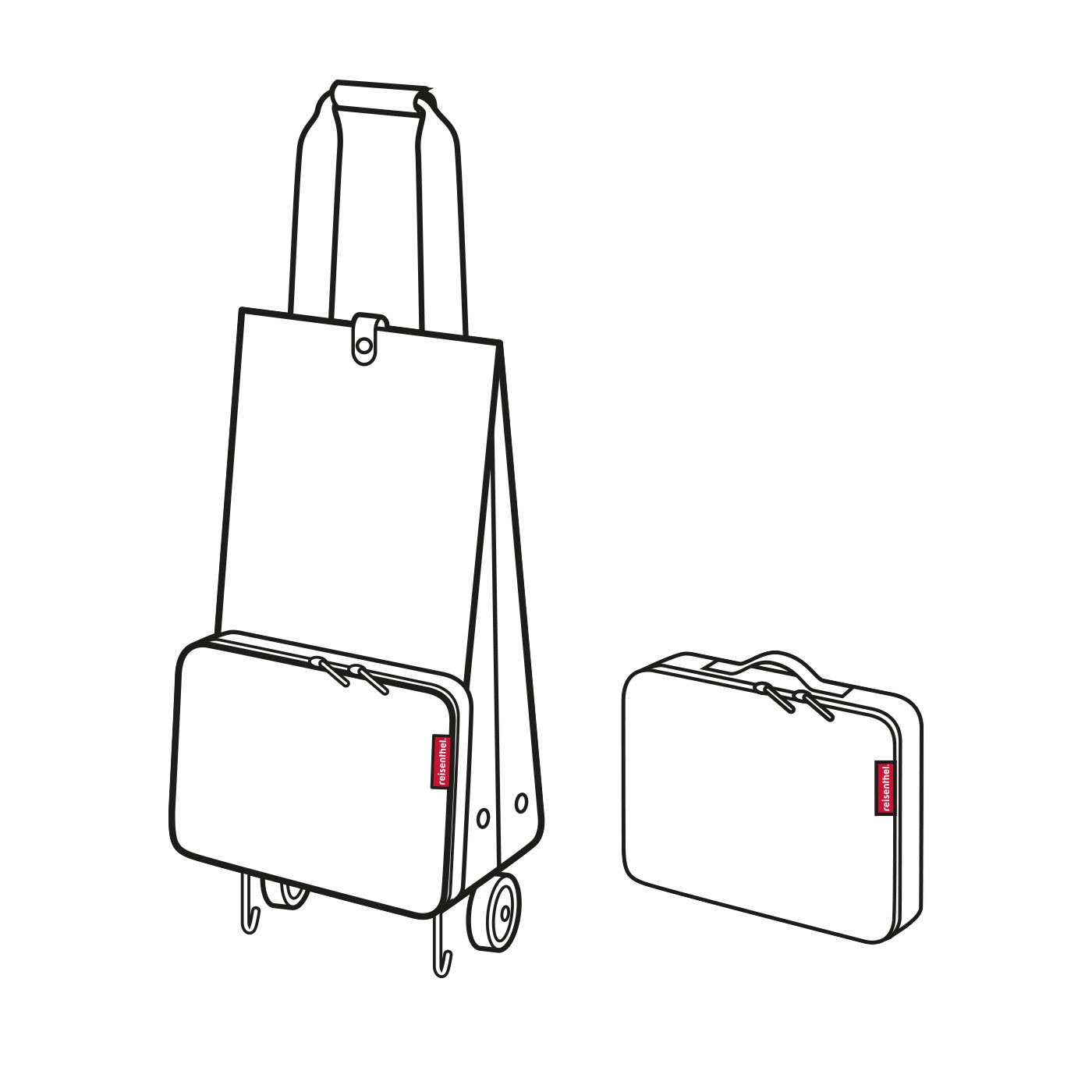 Taška na kolečkách Foldabletrolley red_2