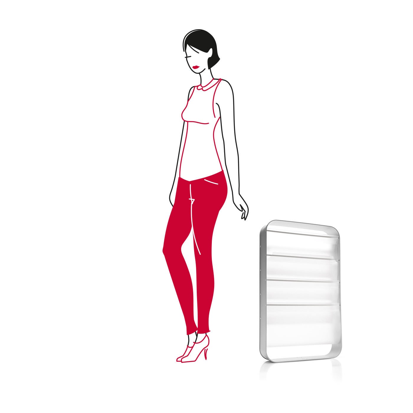 Stojan na časopisy na zeď Redondo 4 police_1