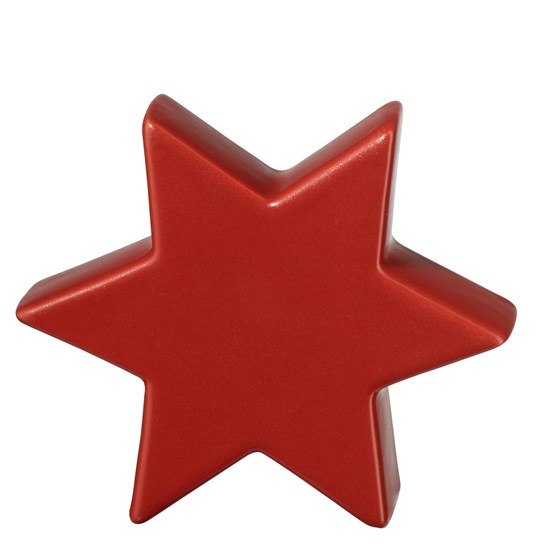 Keramická hvězda STAR 11 cm červená_0