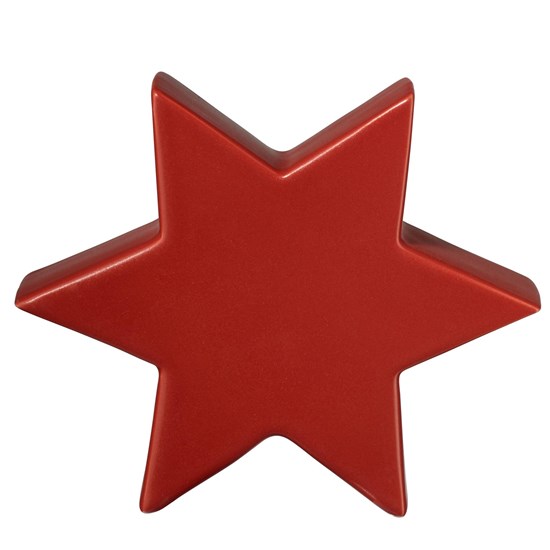 Keramická hvězda STAR 18 cm červená_0