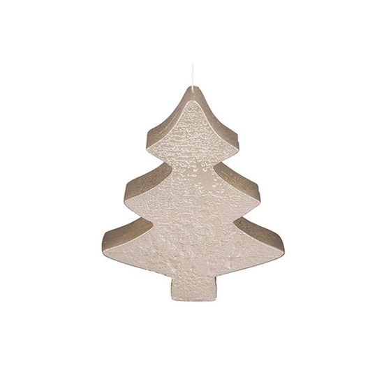 Svíčka X-MAS TREE FLAT 13 cm champagne_0
