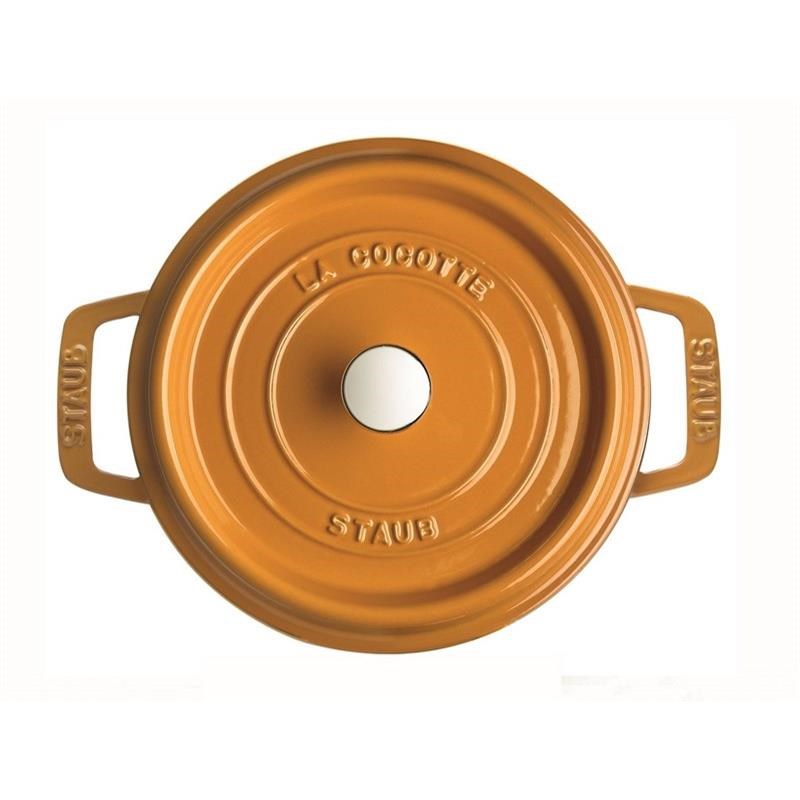 Hrnec kulatý 22 cm hořčicový_0