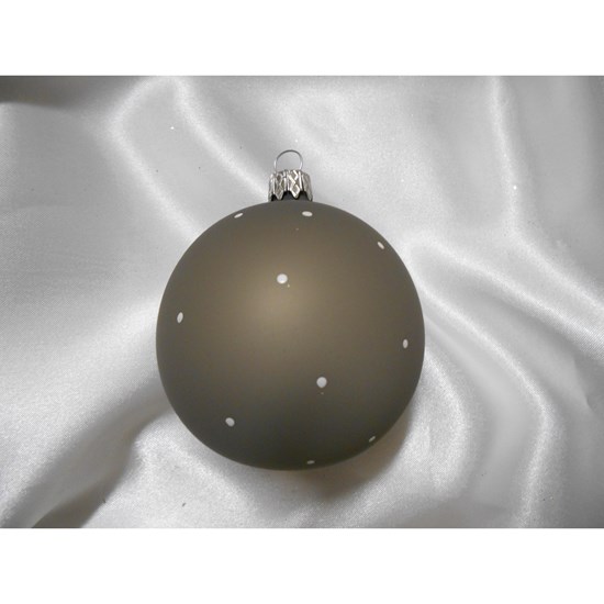 Vánoční koule 8 cm dekor tečky/airbrush SET/6ks_0