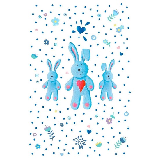 Přání ražené s obálkou Baby/Hase/bleu_0