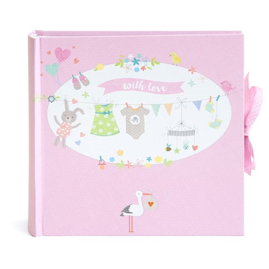 Fotoalbum-23x23cm-Wäscheleine-Storch- ro_0