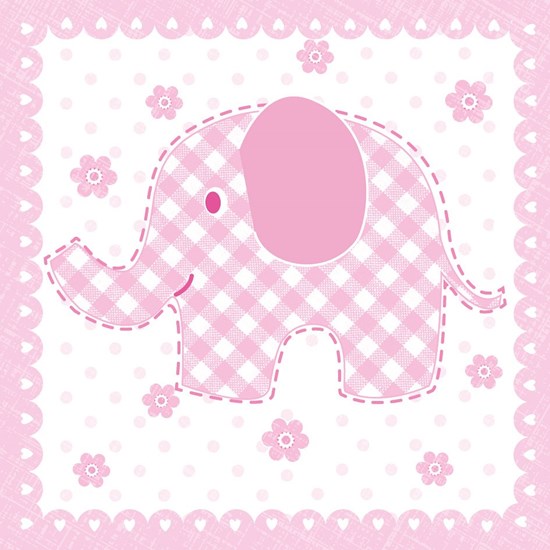 Přání malé baby elephant light pink_0