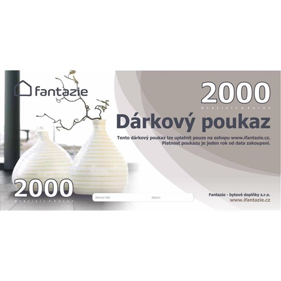 Dárková poukázka v hodnotě 2000 Kč_0