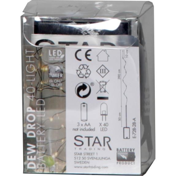 Světelný řetěz DEW DROP 40x LED, černý_1