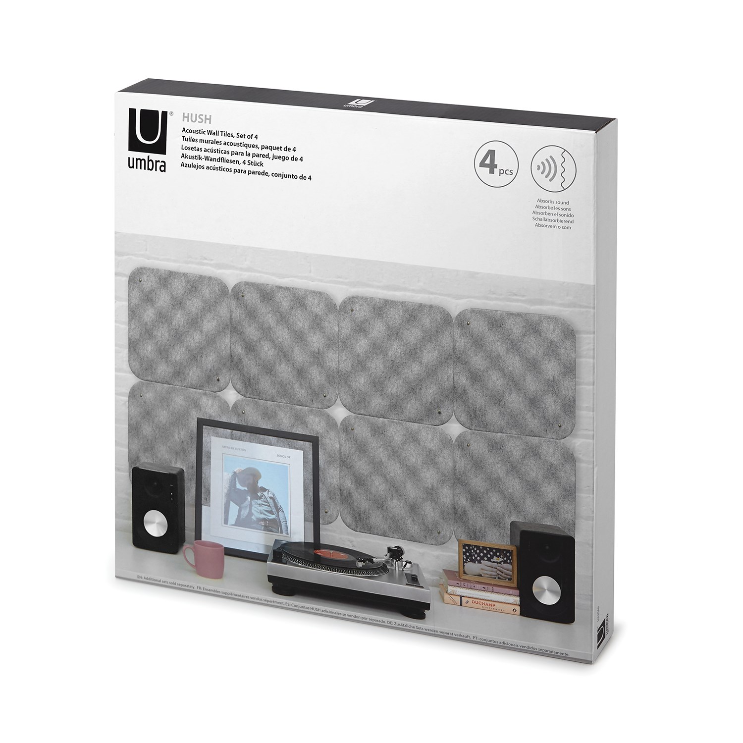 Nástěnná dekorace HUSH SET/4  tlumí hluk_2