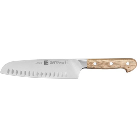 Nůž Santoku s vlnkami 18 cm PRO dub_1
