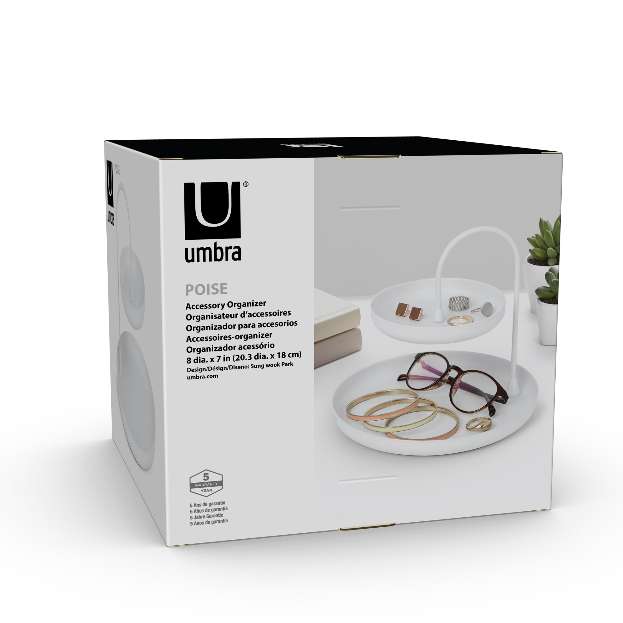 Šperkovnice POISE 18 cm bílá_1