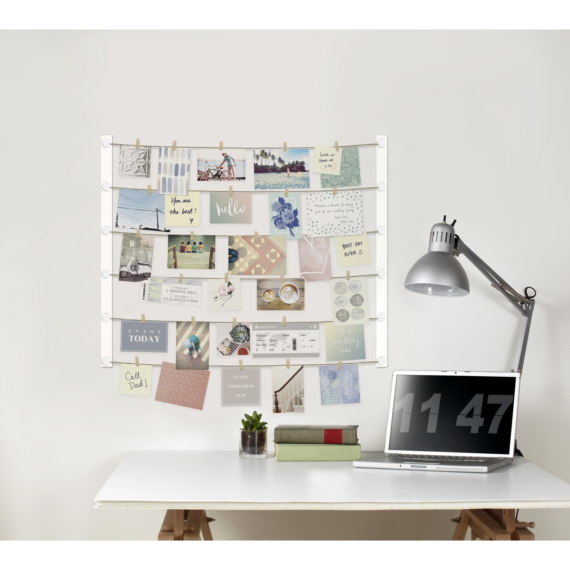 Nástěnný držák foto HANGUP bílý_0