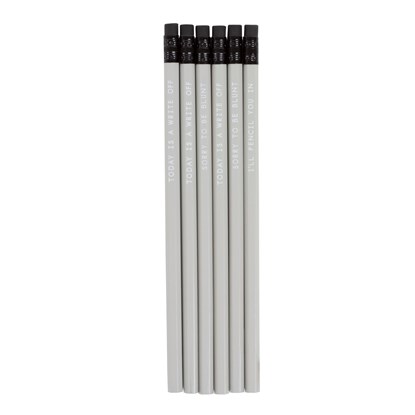 Šedé tužky s černou gumou SET 6 kusů_1