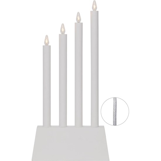 LED okenní svícen QUATTRO 4 žárovky bílý_1