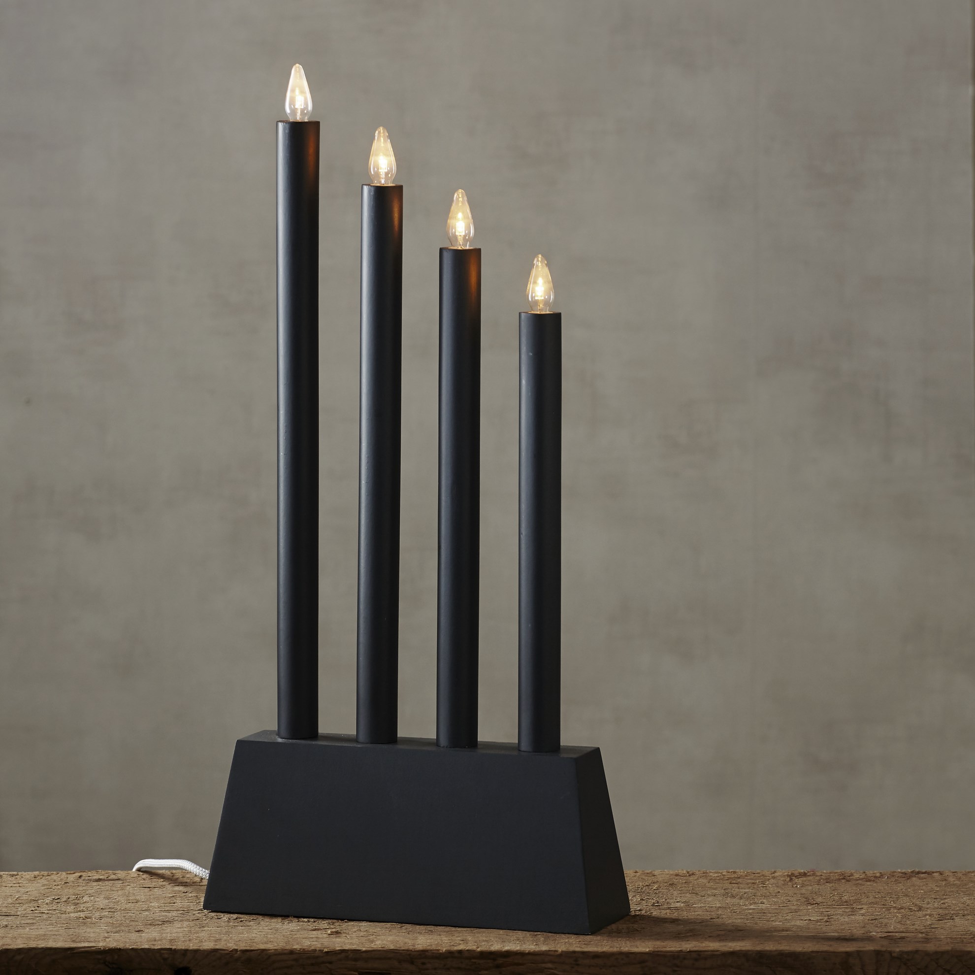 LED okenní svícen QUATTRO 4 žárovky tm.šedý_0