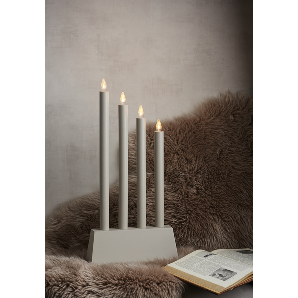 LED-okenní svícen QUATTRO 55 cm šedý_0