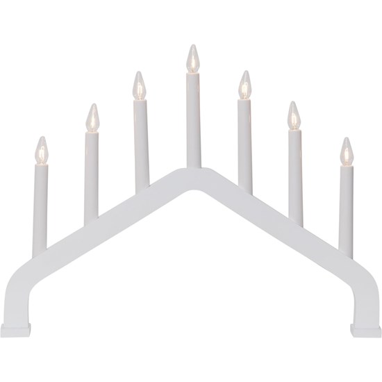 LED okenní svícen HOUSE 7 žárovek bílý_1