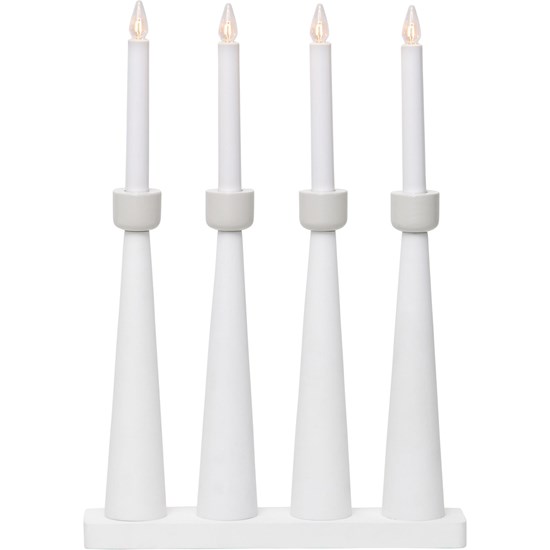 Okenní svícen PAINT 4 žárovky bílý_1