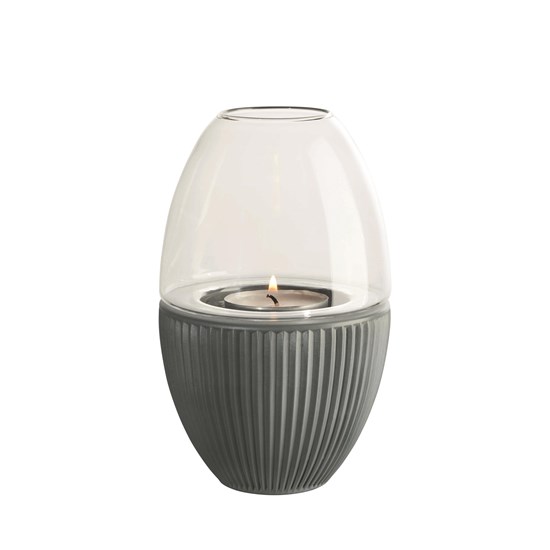 Svícen YOKO 21 cm šedá_0