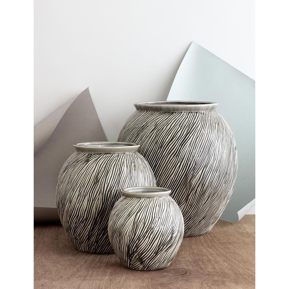 Váza SANDY 31 cm šedá_0