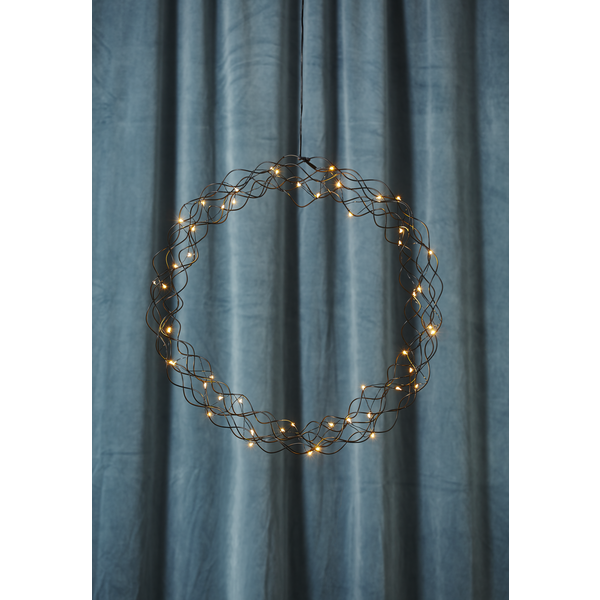 Závěsný svítící LED věnec "Curly" 48cm_1