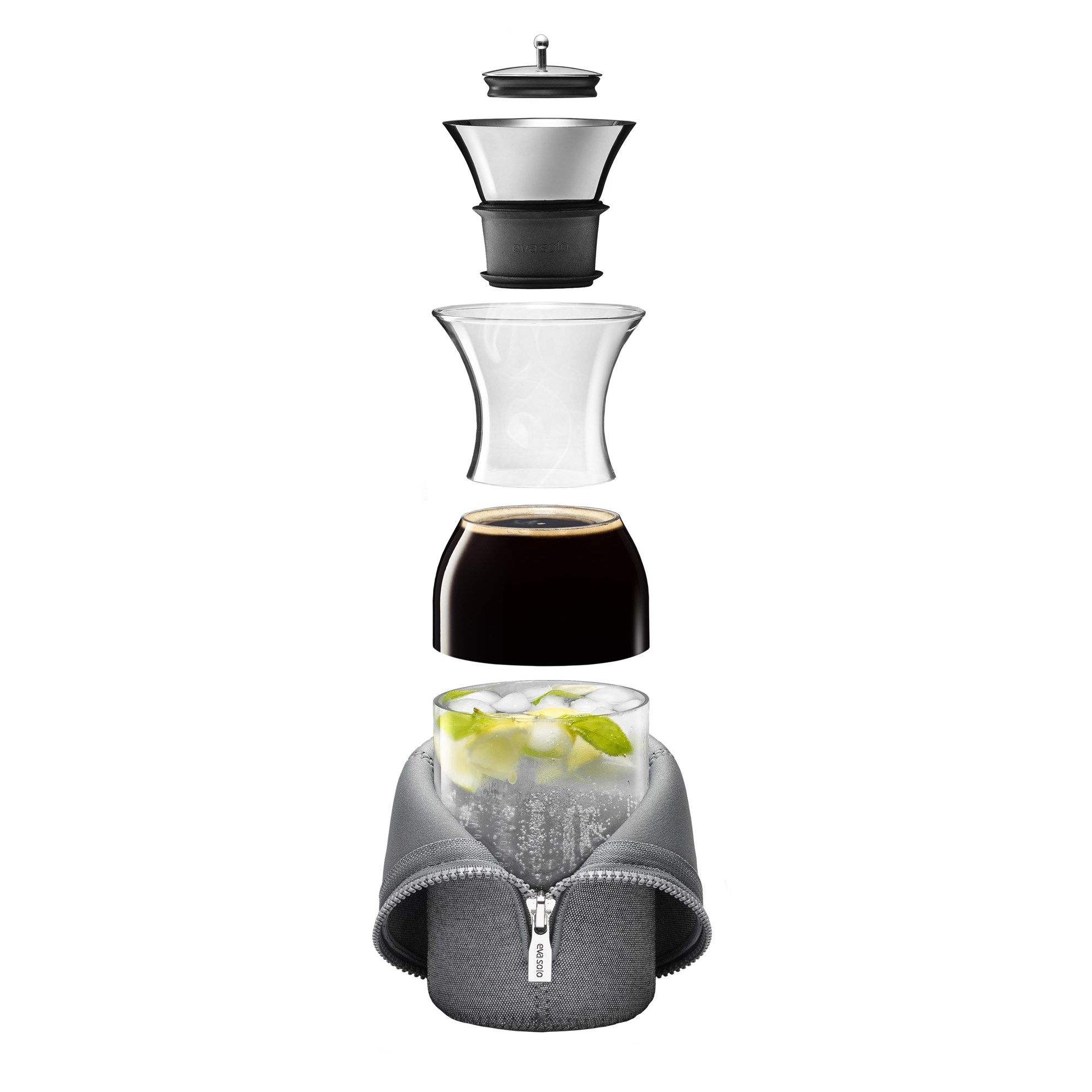 Karafa do lednice 1l šedý potah_0