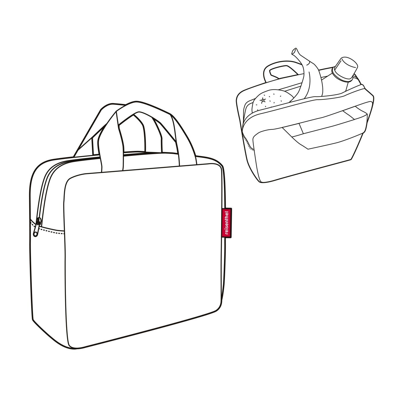 Termotaška na oběd FOODBOX S spots green_1