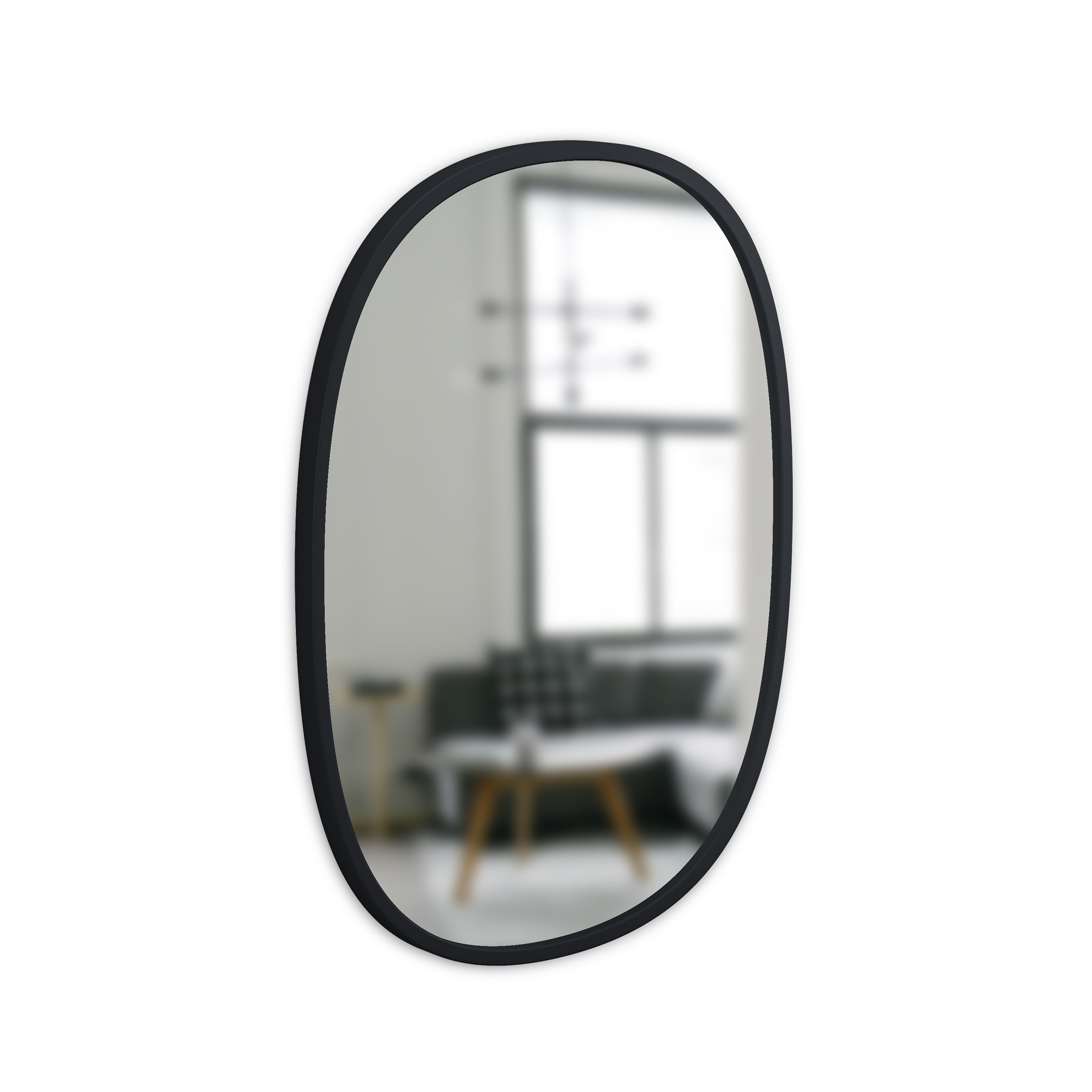 Zrcadlo HUB oválné 45x60 cm černé_1