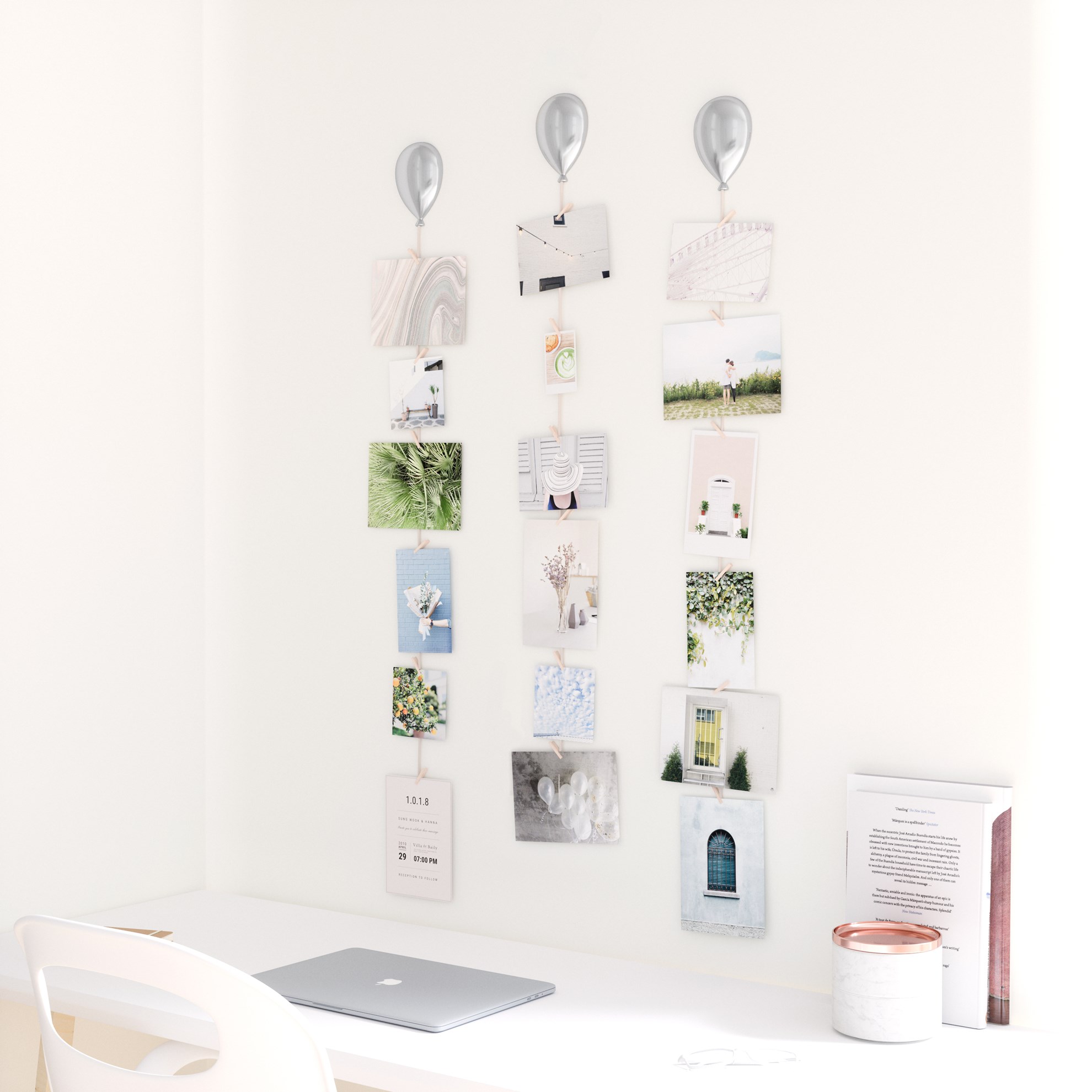 Nástěnný držák fotografií UP PHOTO chrom_0