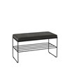 BENCH 'GORM' W SHELF  100% POLYESTER_1