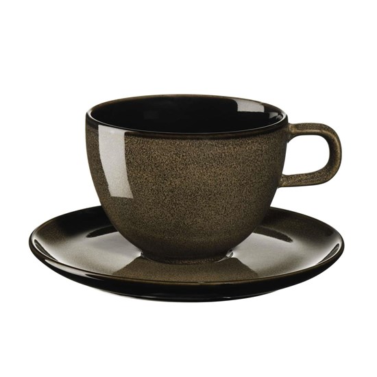 Šálek na kávu s podšálkem KOLIBRI 250 ml ořechový_1