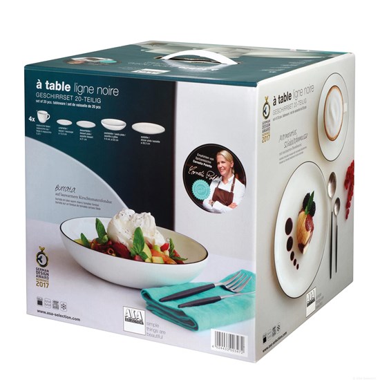 Jídelní SET/20ks Á TABLE NOIRE po 4 ks_0