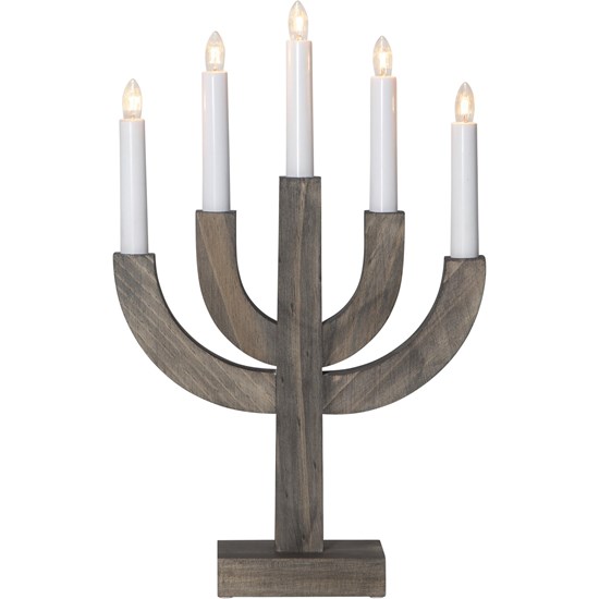 Okenní svícen SELMA 5 žárovek hnědý_1