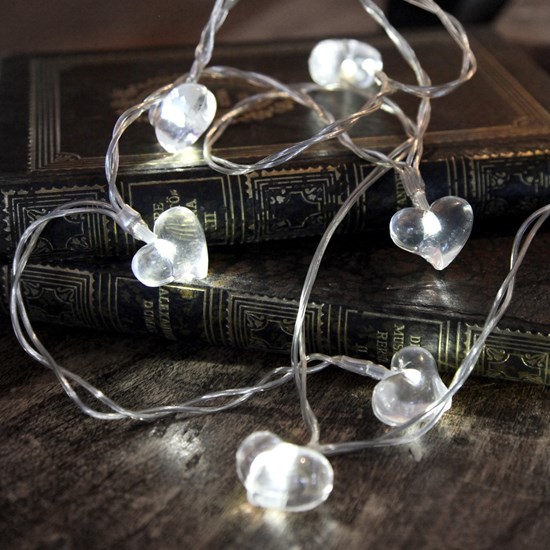 LED světelný řetěz na baterie HEART 10x LED_1