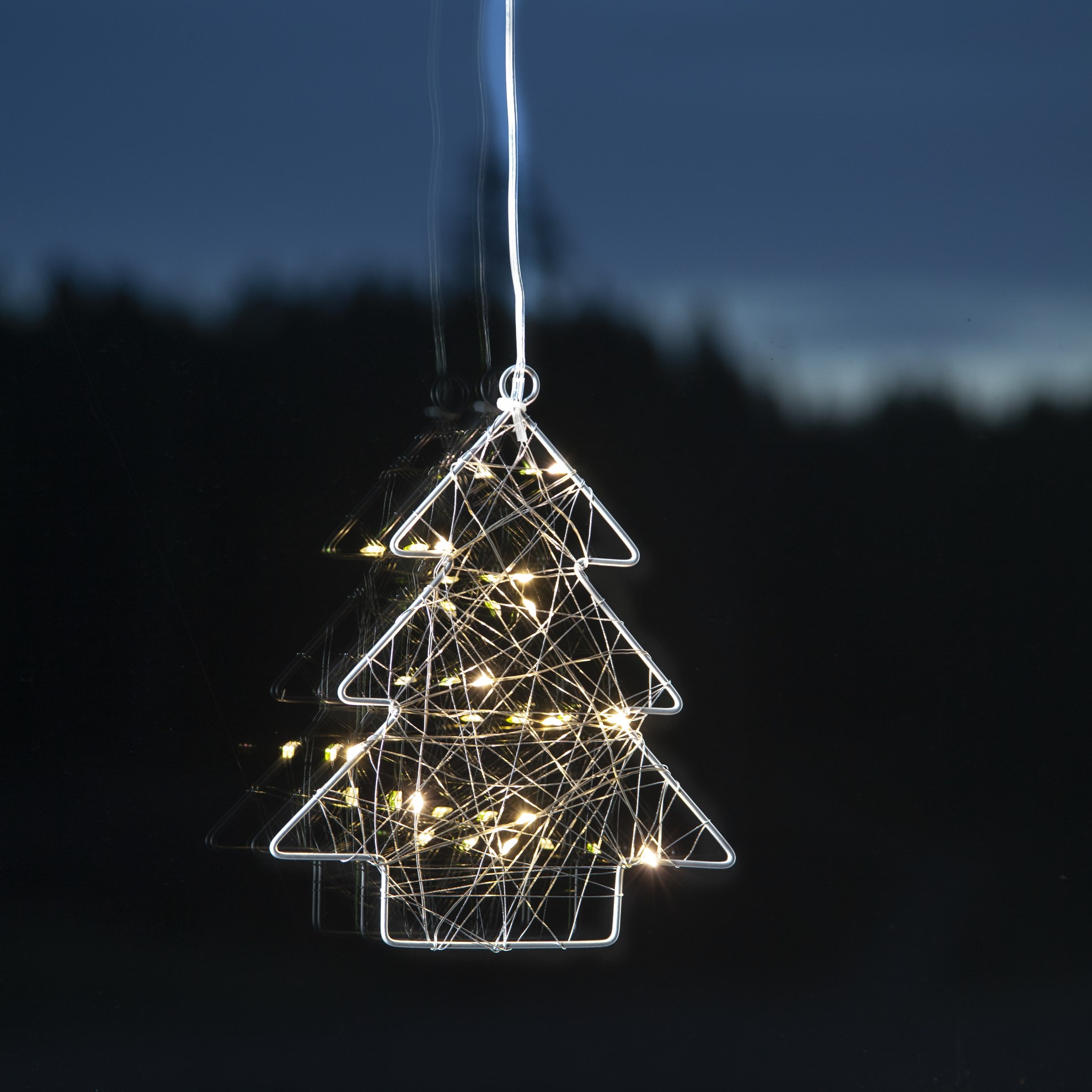 Závěsný dekorační stromek WIRY 12x LED V.20 cm_0