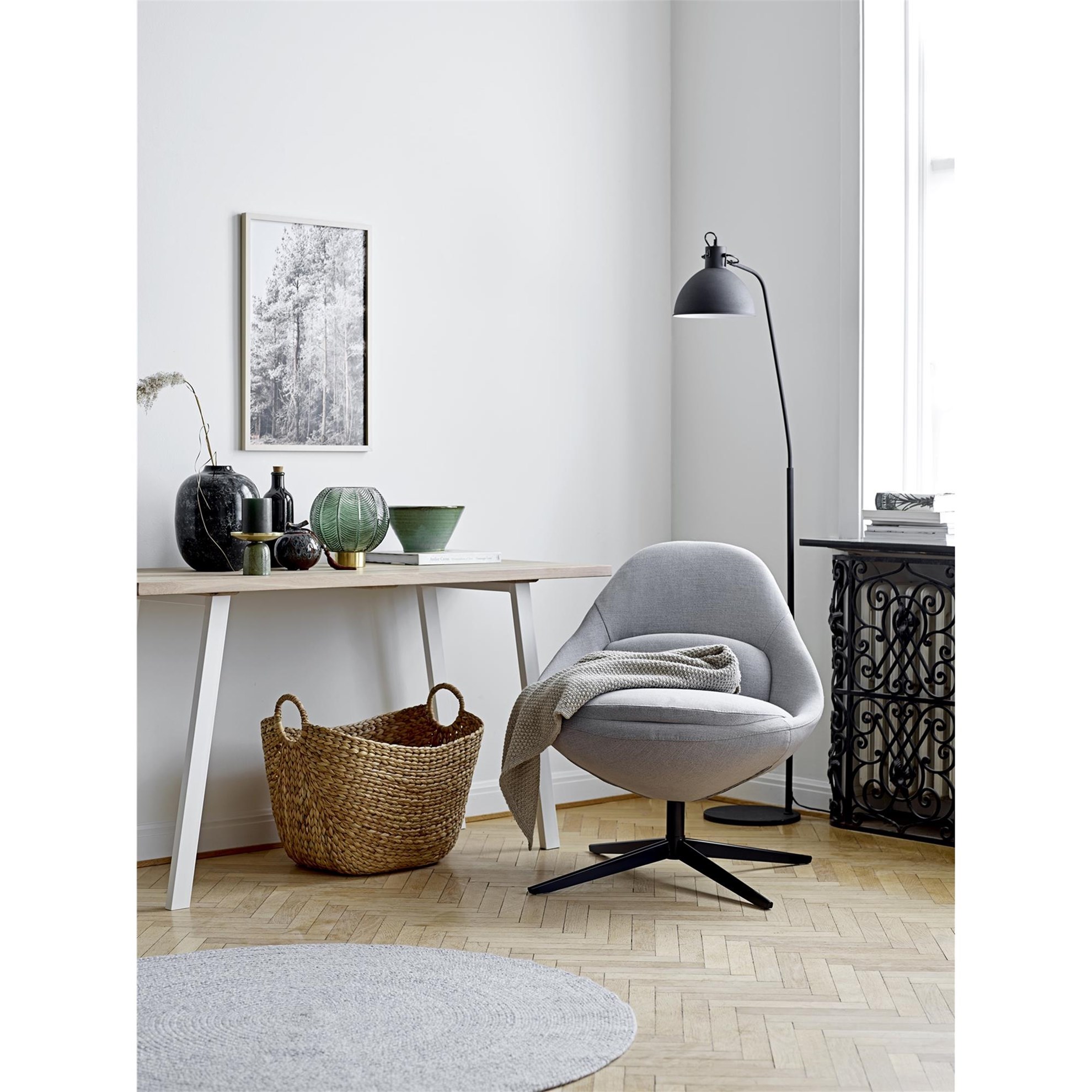 Koberec - šedý, 120 cm_1