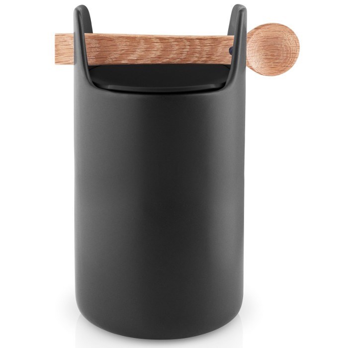 Obrázek z Dóza s dřevěnou lžičkou Eva Solo TOOLBOX V.20cm černá 