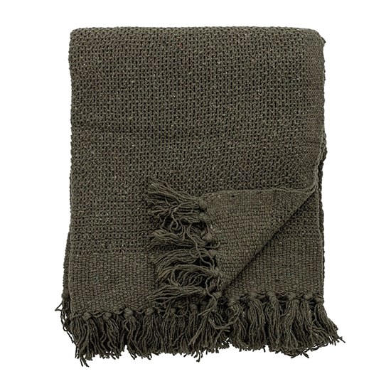 Pléd s třásněmi Linda 160x130 cm zelený_3