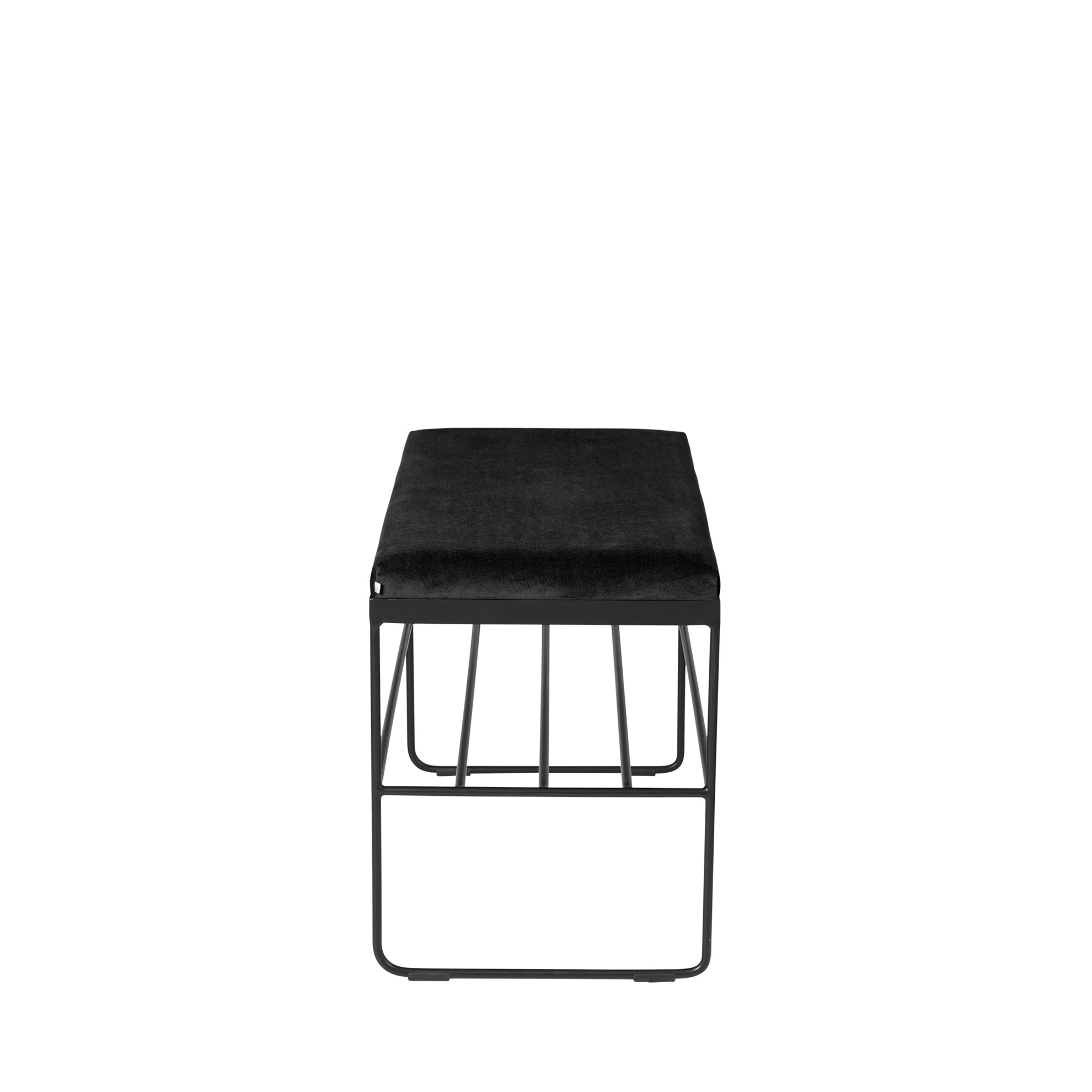 Lavice s poličkou GORM - černá_2