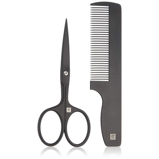 Kožené pouzdro SET nůžky + hřeben na úpravu vousů_2