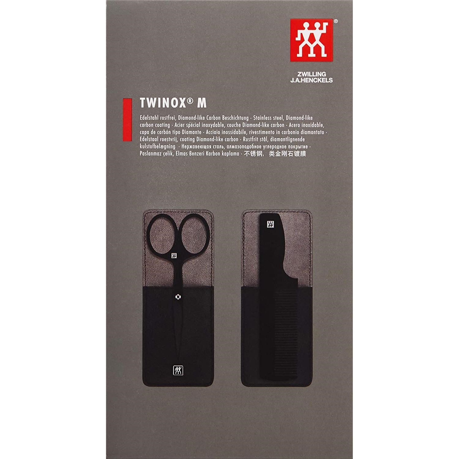 Kožené pouzdro SET nůžky + hřeben na úpravu vousů_3