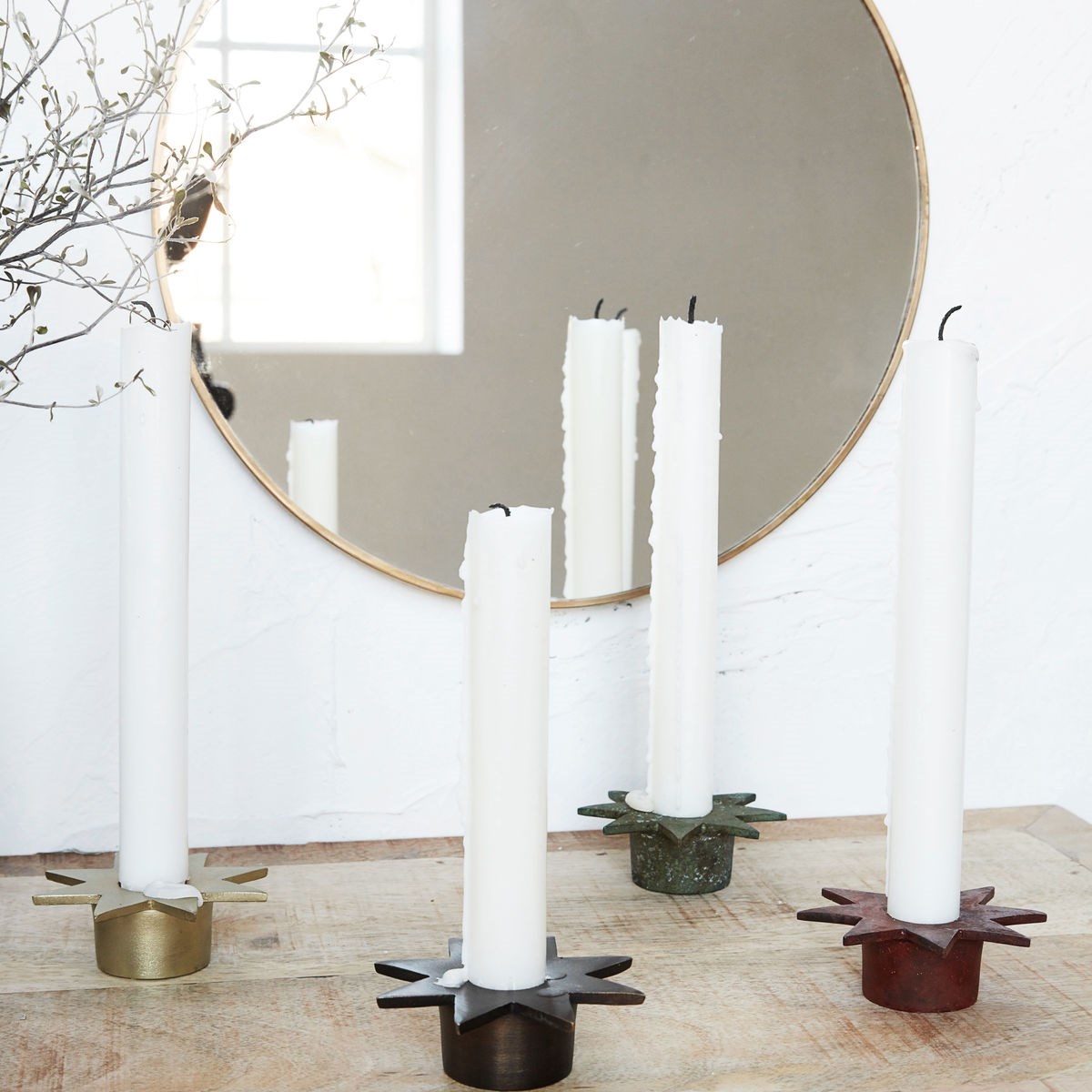 Kovový svícen STAR P.8,5 cm starožitný kovový_2