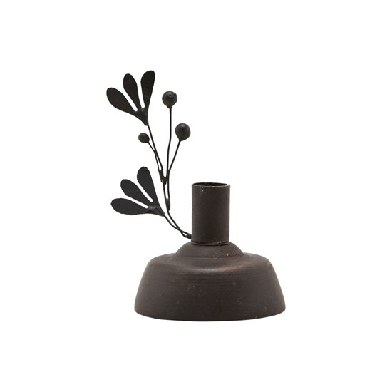 Kovový svícen se jmelím MISTLETOE antický hnědý_0