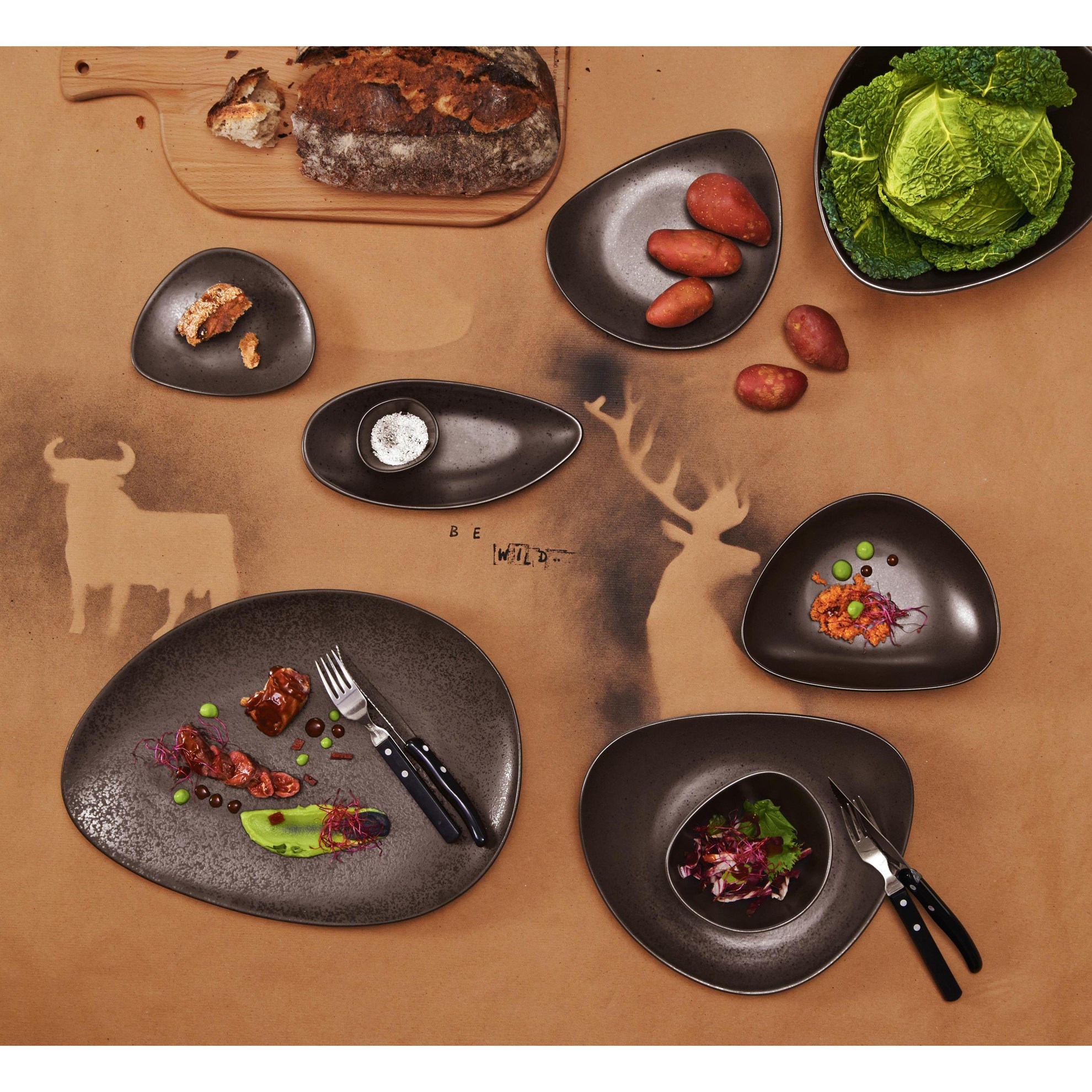 Miska na salát CUBA MARONE 21,5 cm_1