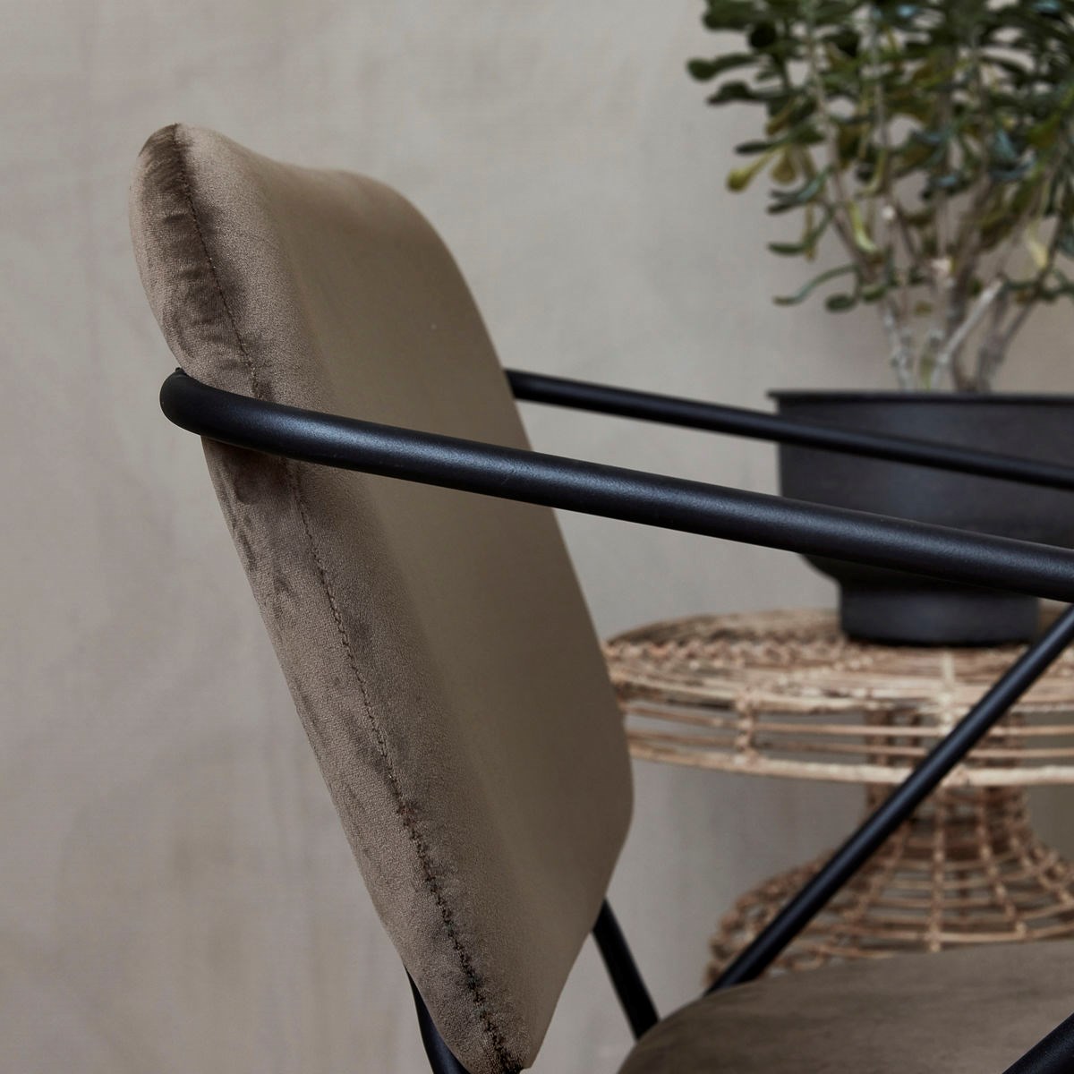 Křeslo / židle s opěrkou KLEVER hnědé_1