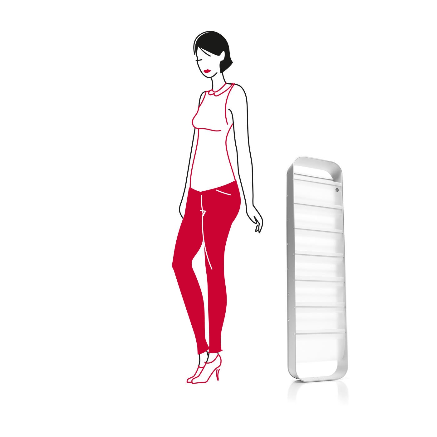 Stojan na časopisy na zeď Redondo 7 polic_0