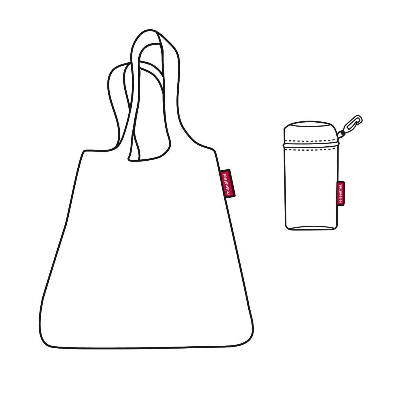Skládací taška Mini Maxi Shopper L red_2