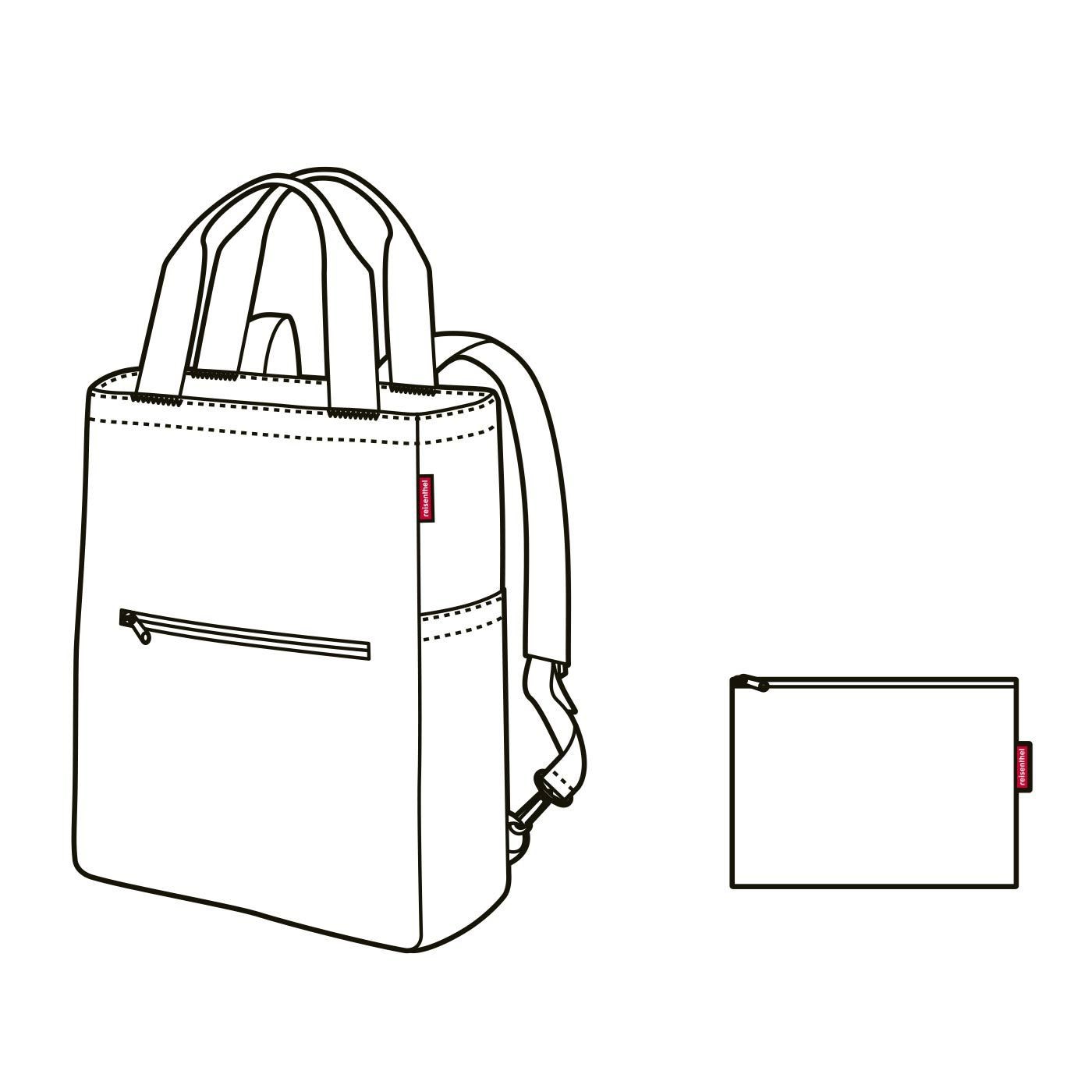Skládací taška/batoh Mini Maxi 2in1 light grey_3